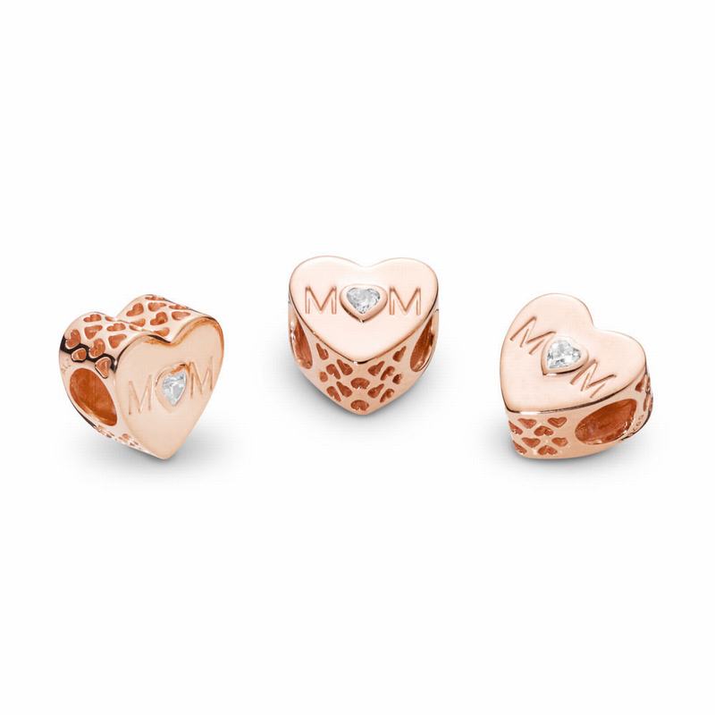 Pandora Rose™ Mother Heart Charm - Pandora Rose/Cubic Zirconia - Canada | SM6092IO